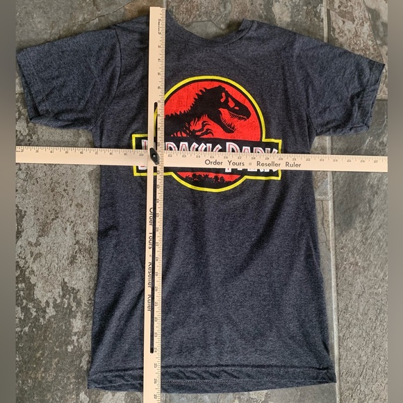 Jurassic Park Main Logo Shirt Small Tshirt Movie Tee Dark Gray - Picture 5 of 5